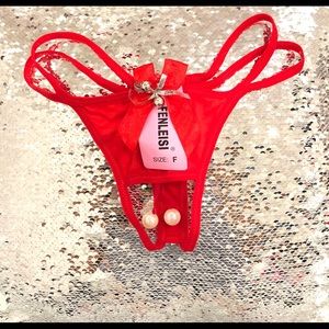 Sexy Crotchless and G-String with Pearl Style